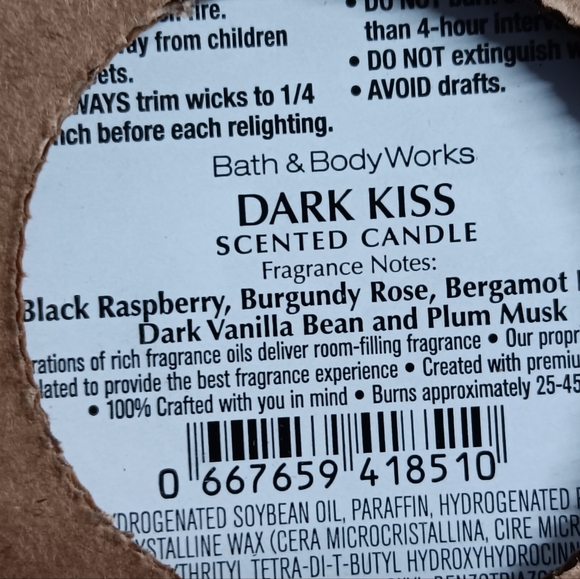 Dark Kiss Candle  (NEW) - Picture 4 of 4